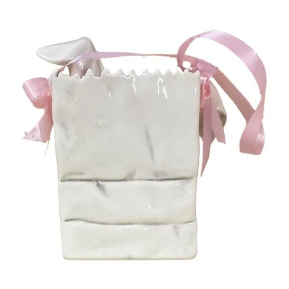 Vtg 1991 Goody Bag handmade ceramic Bunny with 3D face fun vase planter gift EUC - Picture 4 of 10